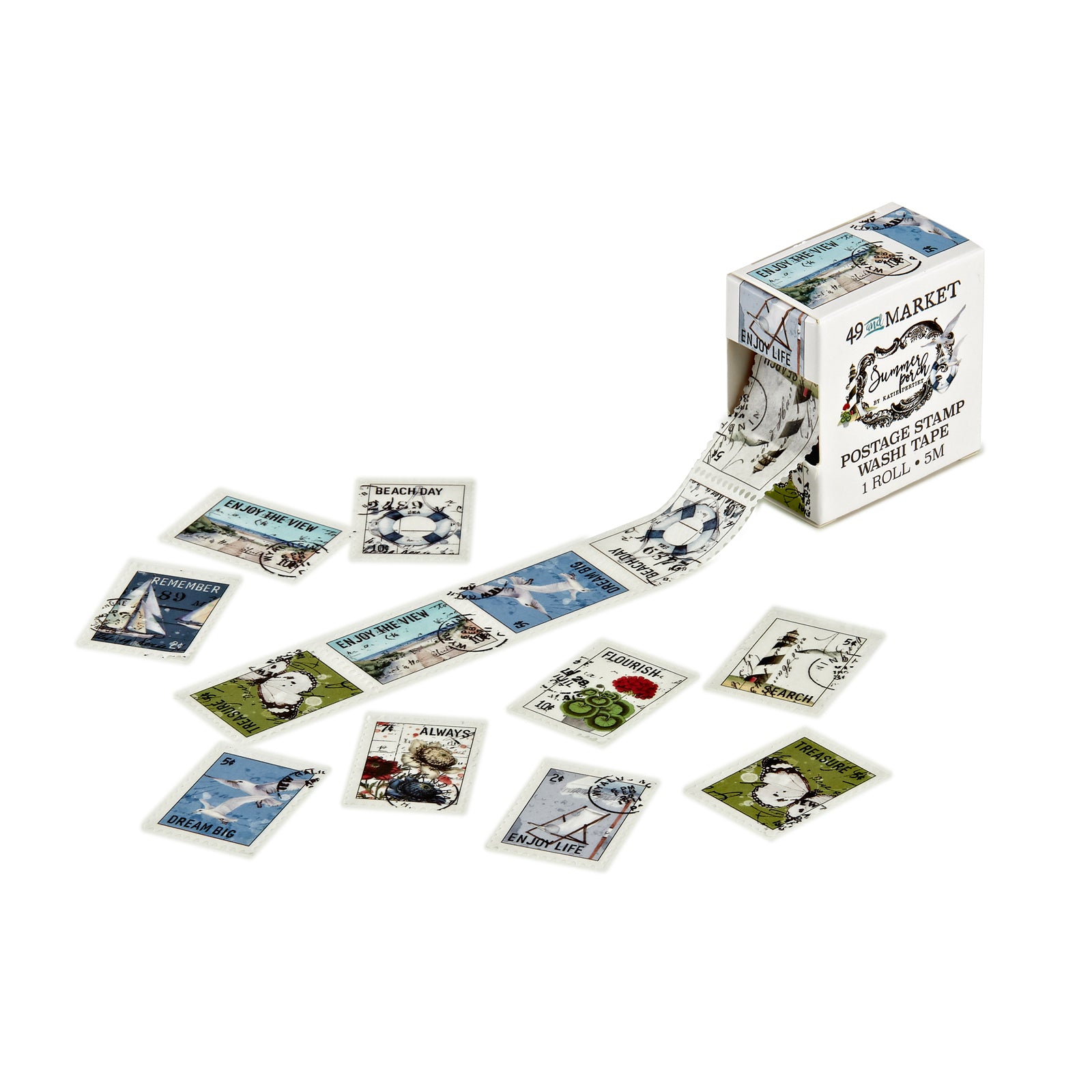 49 & Market Summer Porch Postage Washi Roll